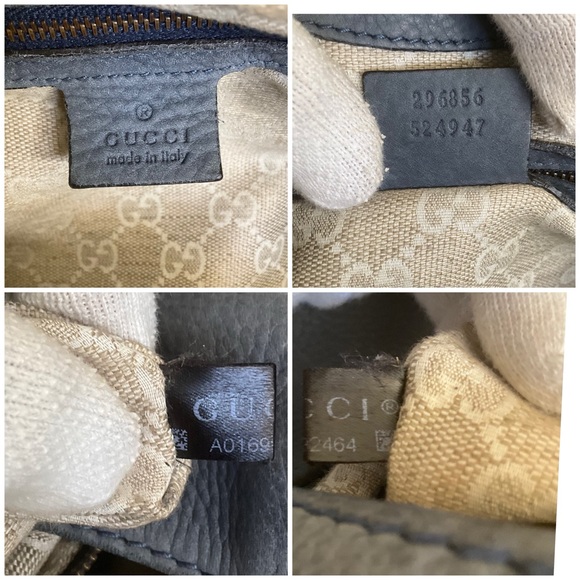 GUCCI Soft Stirrup Leather Shoulder Bag Gray 296856 - Picture 10 of 11